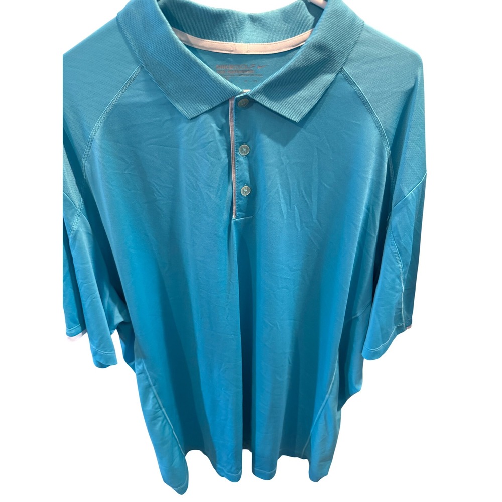 Nike Golf Tour Performance Dri-FIT Polo Shirt Mens 3XL Turquoise Blue